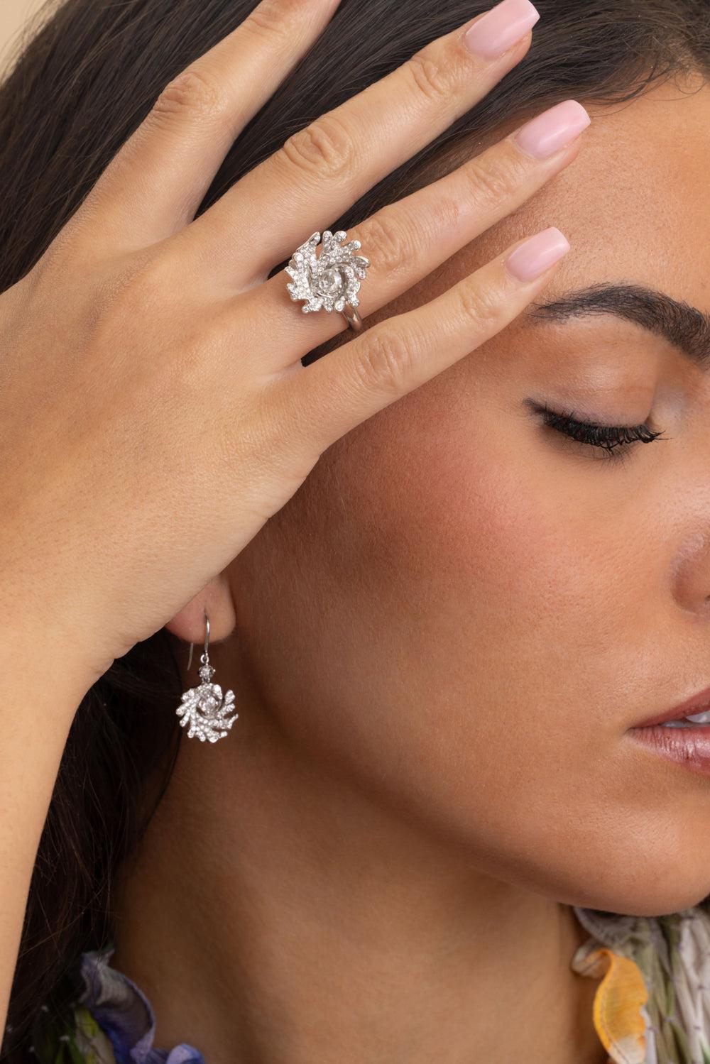 Mixed Diamond Tidal Ocean Spray Ring-WHITE GOLD-6-JEWELRYFINE JEWELRING-NEHA DANI