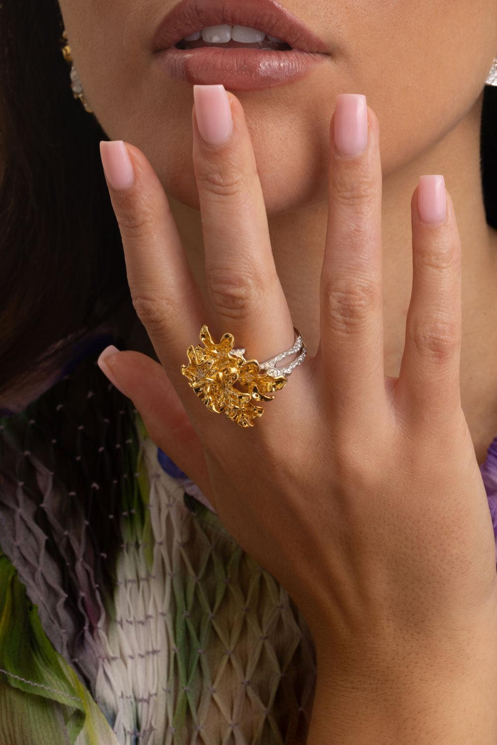 Diamond Feuille Chantal Ring-WHITE GOLD-7-JEWELRYFINE JEWELRING-NEHA DANI