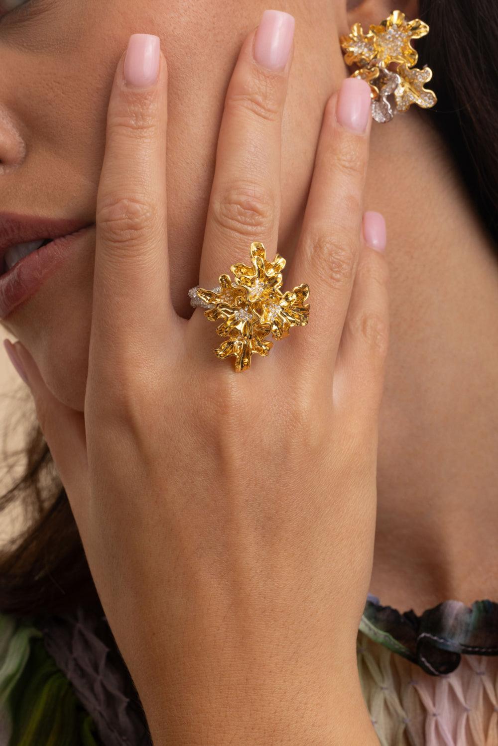 Diamond Feuille Chantal Ring-WHITE GOLD-7-JEWELRYFINE JEWELRING-NEHA DANI