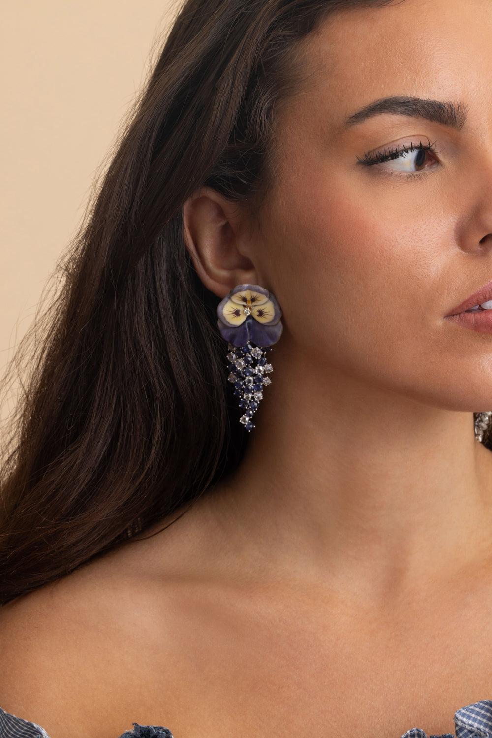Flower Branch Elemento Earrings-YELLOW GOLD-JEWELRYFINE JEWELEARRING-SABOO FINE JEWELS