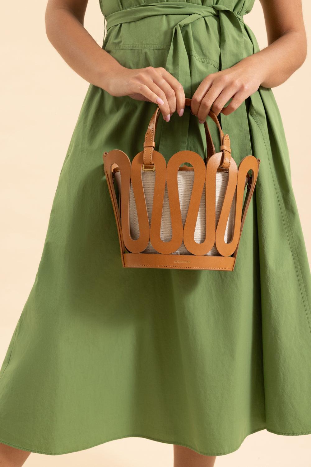 Medium Artistè Tote Bag - Natural Caramel-NTCARMGD-HANDBAGTOTES-AQUAZZURA