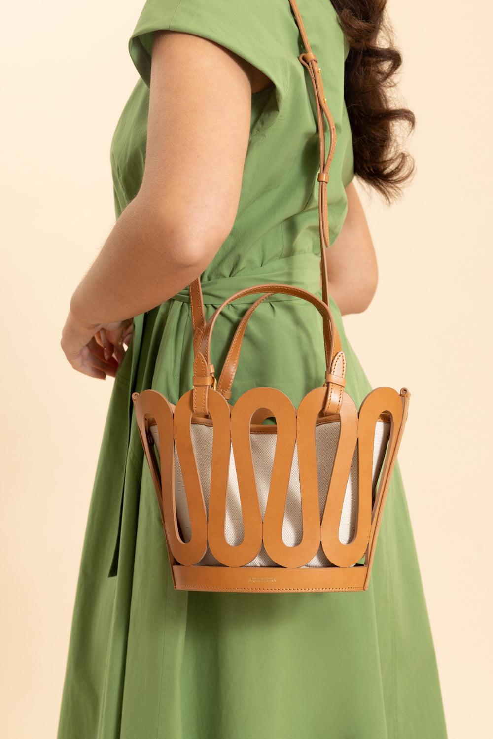 Medium Artistè Tote Bag - Natural Caramel-NTCARMGD-HANDBAGTOTES-AQUAZZURA