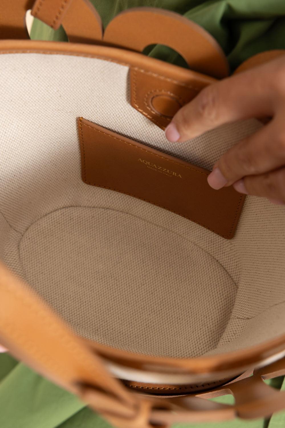 Medium Artistè Tote Bag - Natural Caramel-NTCARMGD-HANDBAGTOTES-AQUAZZURA