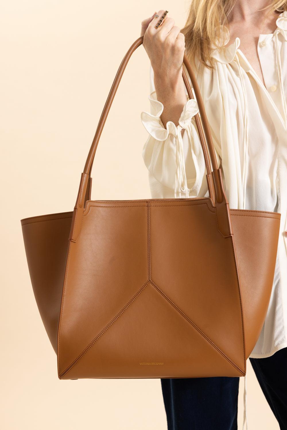 Small Victoria Tote - Tan-TAN-HANDBAGTOTES-VICTORIA BECKHAM