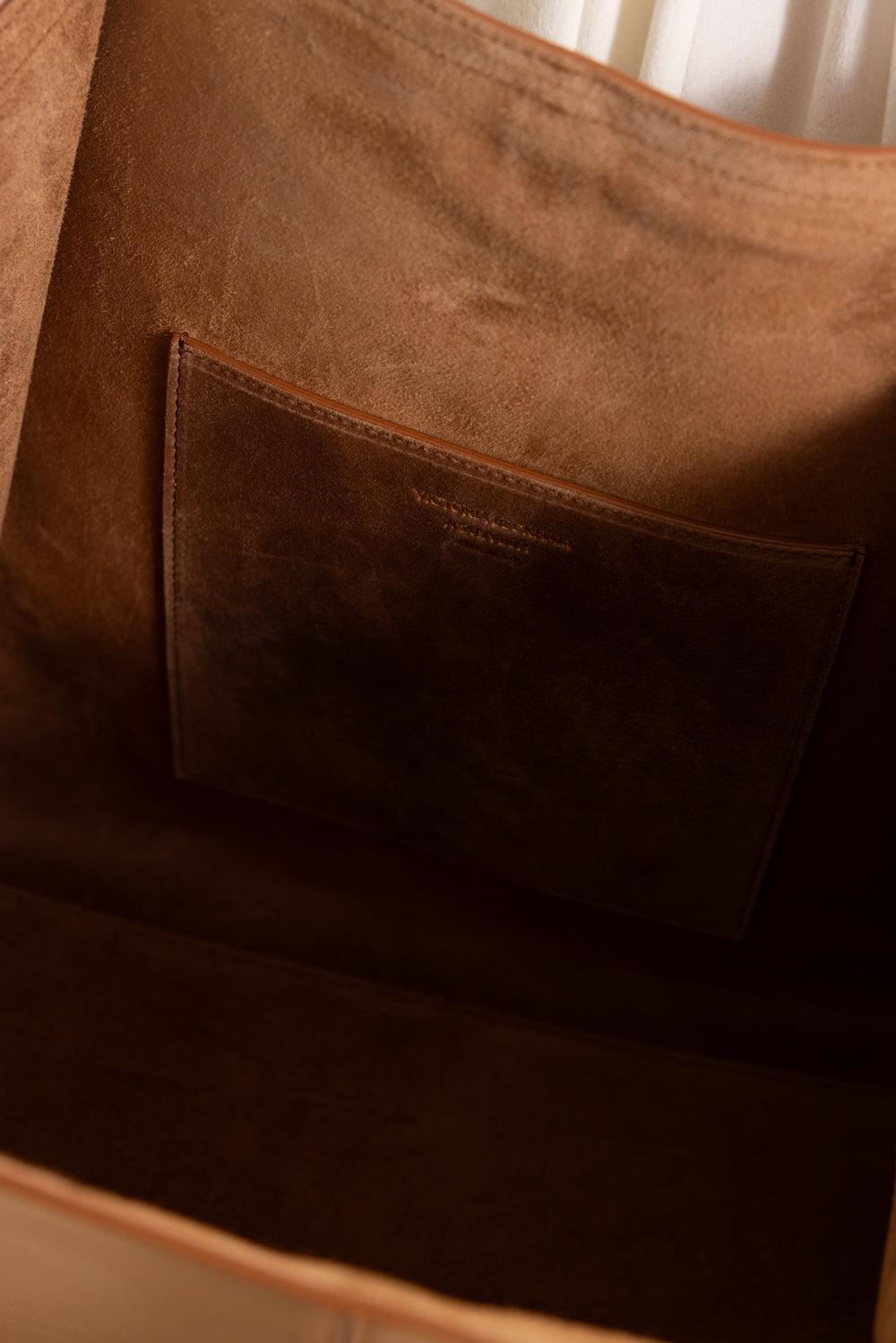 Small Victoria Tote - Tan-TAN-HANDBAGTOTES-VICTORIA BECKHAM