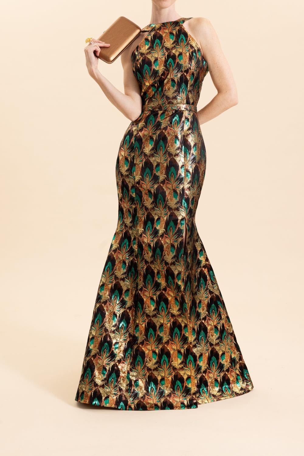 Alethea Gown-TEAL-4-CLOTHINGDRESSGOWN-MARY KATRANTZOU