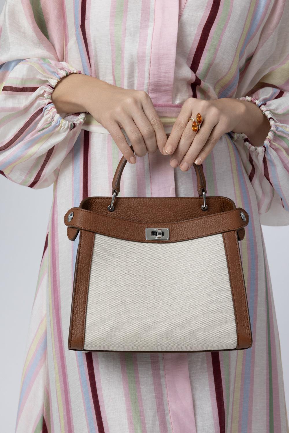  Lutece Canvas Mini Bag - Brown-BROWN-HANDBAGTOP HANDLE-MICHINO 