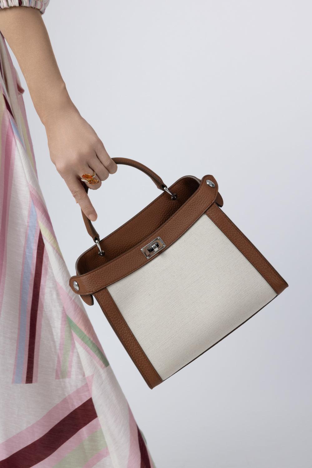  Lutece Canvas Mini Bag - Brown-BROWN-HANDBAGTOP HANDLE-MICHINO 
