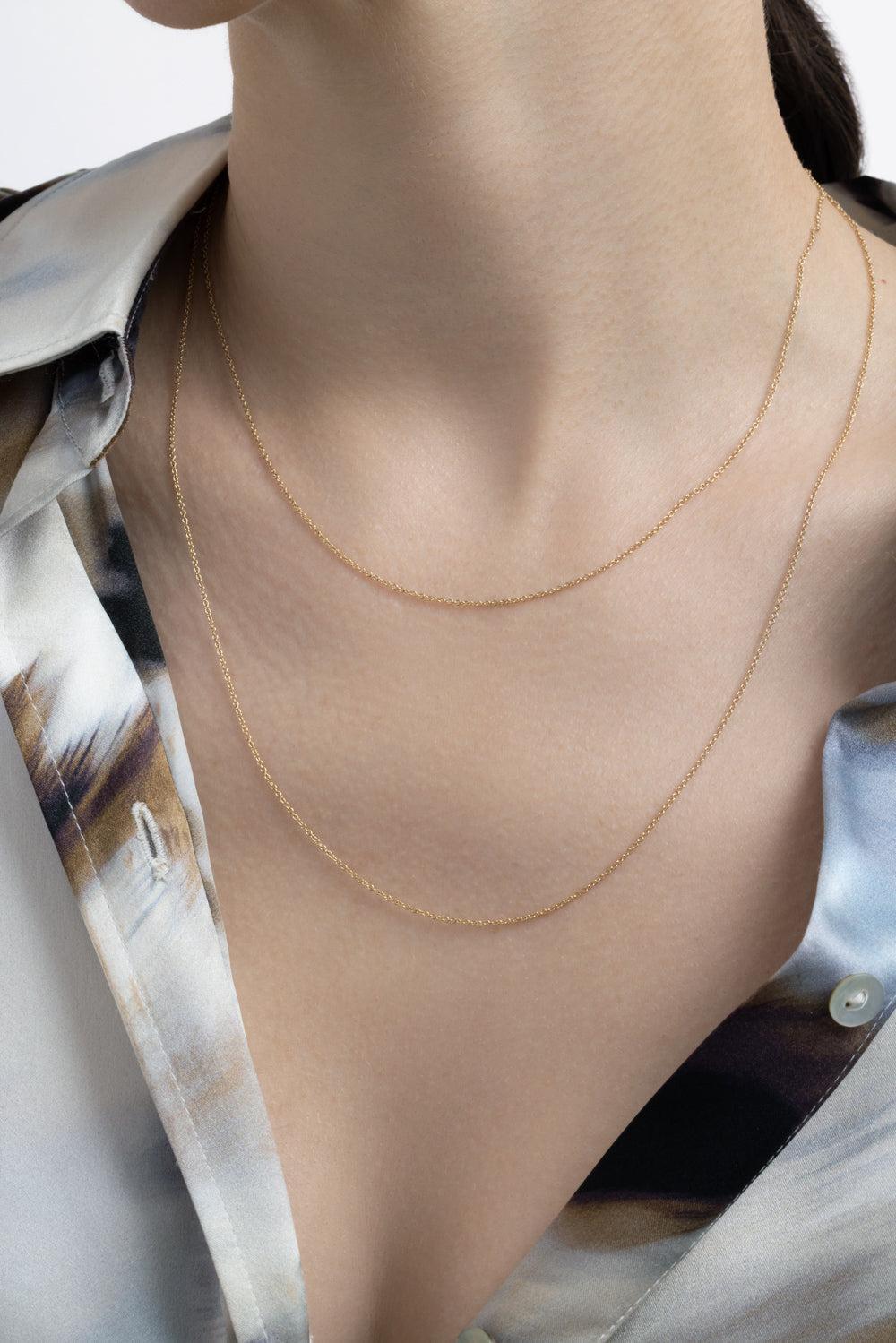 Long Double Rolo Chain-YELLOW GOLD-JEWELRYFINE JEWELNECKLACE O-NANIS