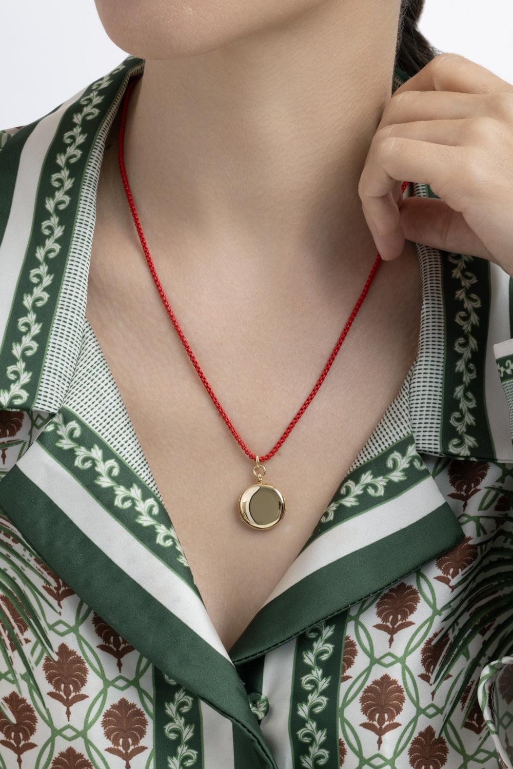  Red Slim Quinn Locket Necklace-YELLOW GOLD-20-JEWELRYFINE JEWELNECKLACE O-MONICA RICH KOSANN 