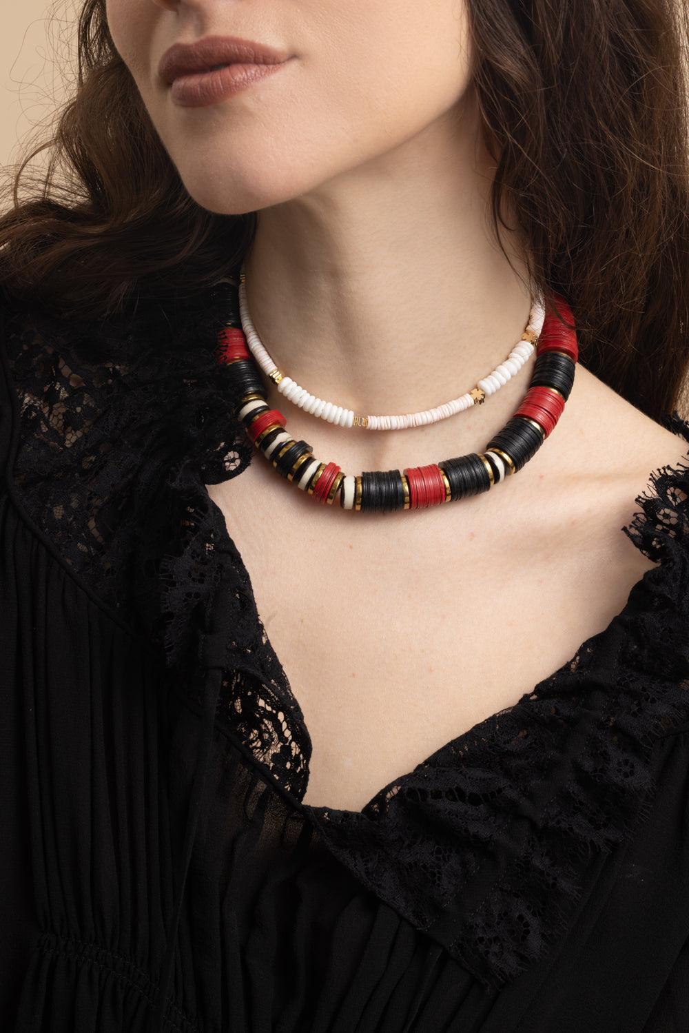 Blush Bianca Clovers Necklace-PNK/WHT-JEWELRYBOUTIQUENECKLACE O-HIJAS DE PUKA