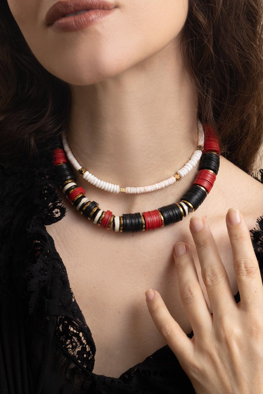 Blush Bianca Clovers Necklace-PNK/WHT-JEWELRYBOUTIQUENECKLACE O-HIJAS DE PUKA