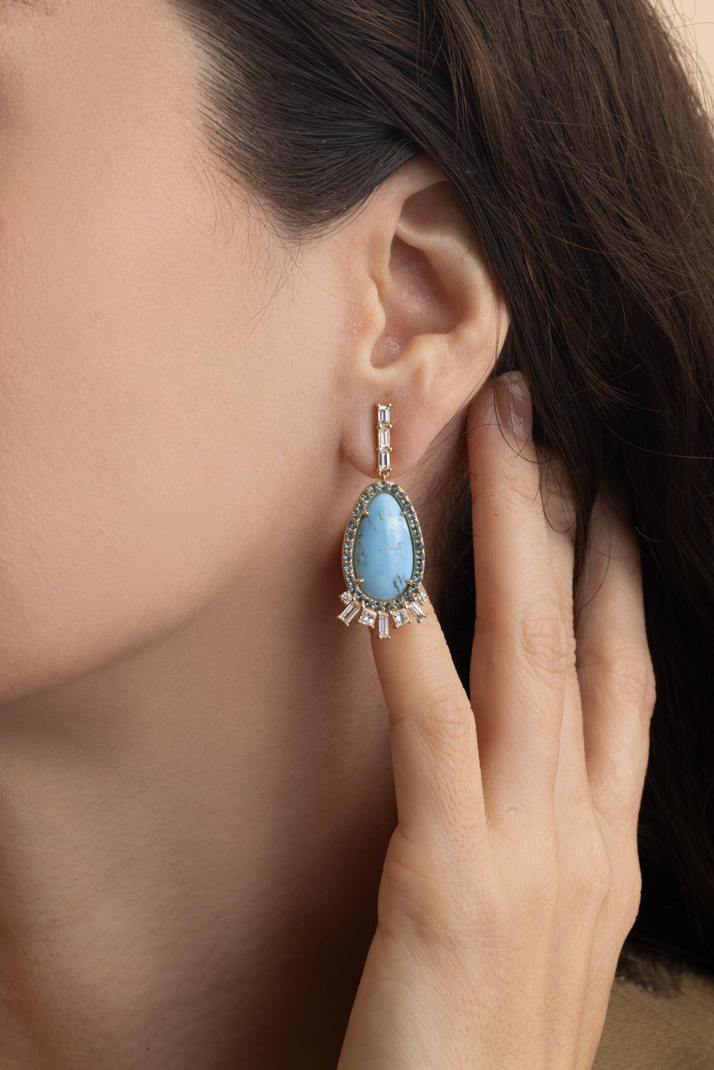 Turquoise Topaz Clear Skies Earrings-YELLOW GOLD-JEWELRYFINE JEWELEARRING-MEREDITH YOUNG