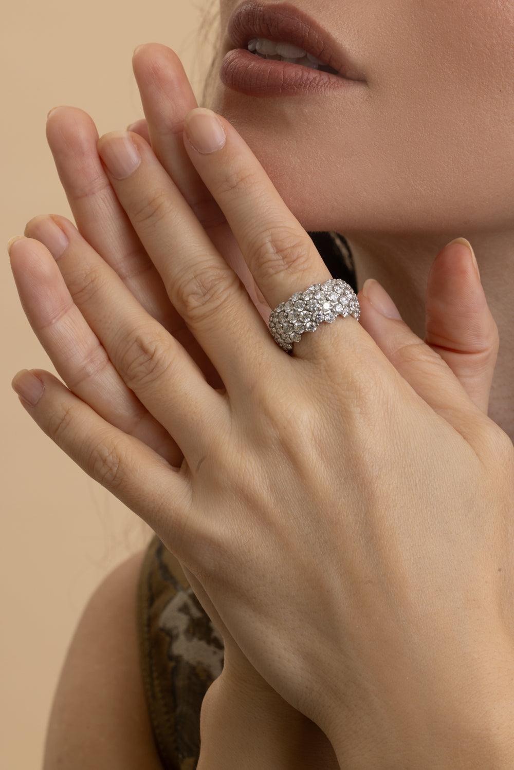 Diamond Stretch Ring-WHITE GOLD-6.25-JEWELRYFINE JEWELRING-ANDREOLI