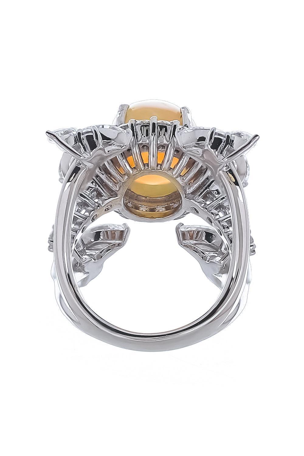 Opal Diamond Reign Supreme Ring-WHITE GOLD-6.25-JEWELRYFINE JEWELRING-YEPREM JEWELLERY