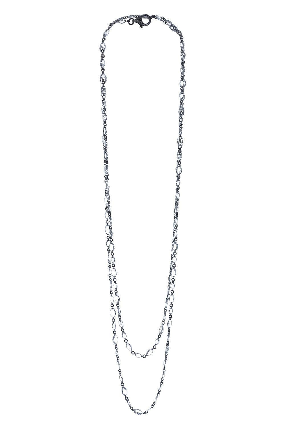 Luminescent Rose Necklace-WHITE GOLD-36-JEWELRYFINE JEWELNECKLACE O-SABOO FINE JEWELS