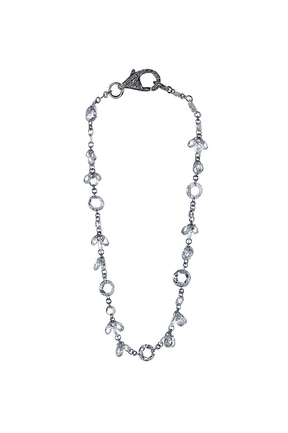 Diamond Luminescent Rose Bracelet-WHITE GOLD-JEWELRYFINE JEWELBRACELET O-SABOO FINE JEWELS