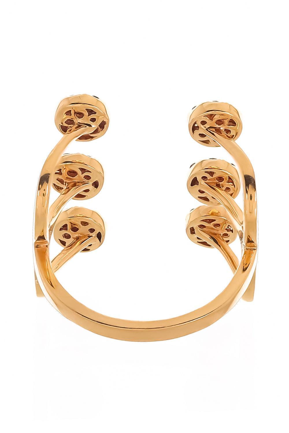 Brown Diamond Open Ring-ROSE GOLD-6-JEWELRYFINE JEWELRING-STEFERE