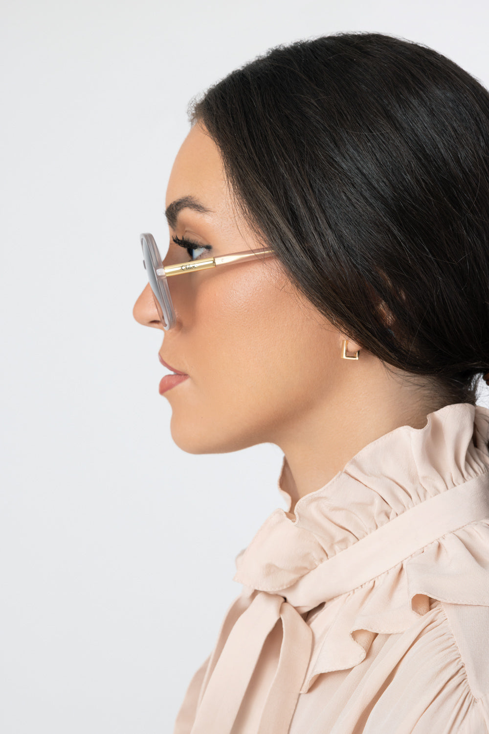 Oversized Aviator Sunglasses-GREY-ACCESSORIESUNGLASSES-CHLOÉ