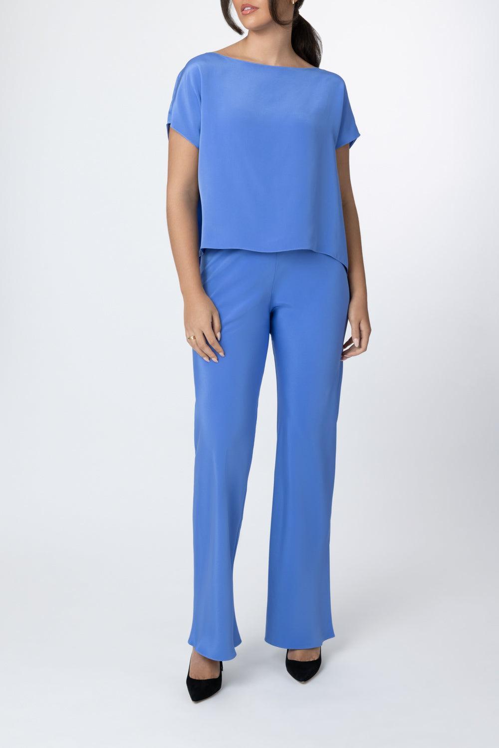 Ways Top - Medium Blue-BLUE-M-CLOTHINGTOPBLOUSE-PETER COHEN