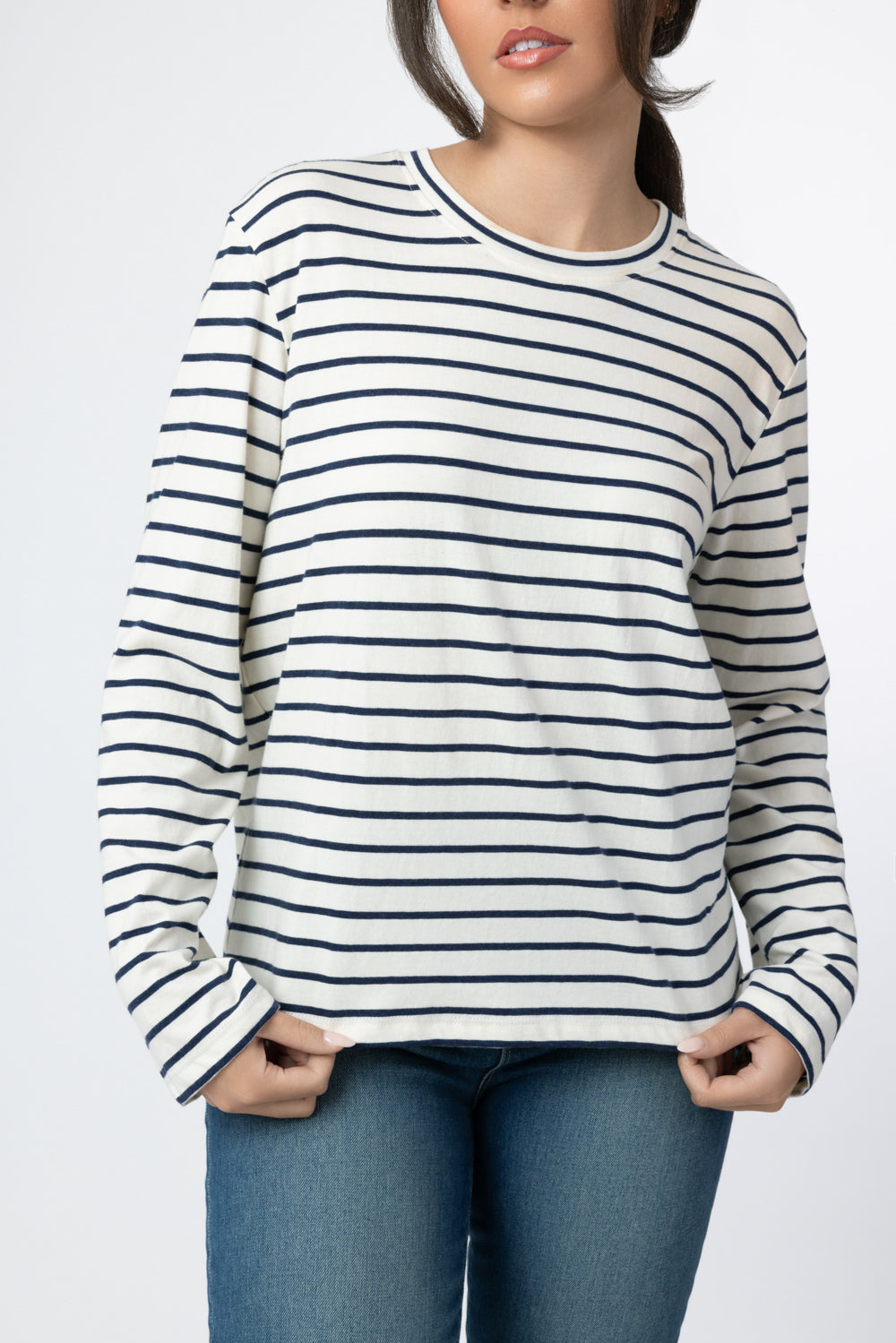  Long Sleeve Relaxed Tee-STRIPE-0-CLOTHINGTOPT-SHIRT-The Lady & The Sailor x Marissa Collections 