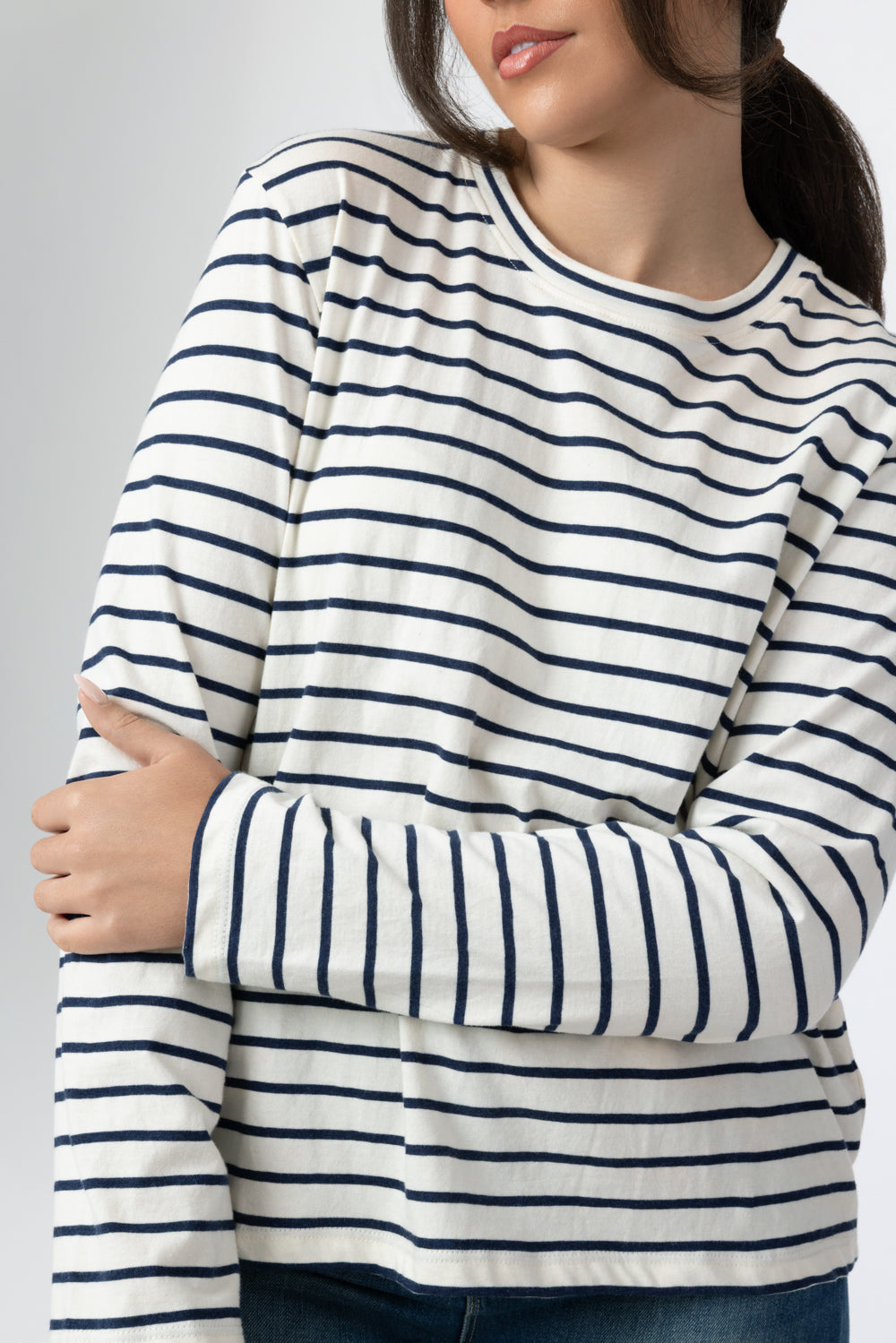 Long Sleeve Relaxed Tee-STRIPE-0-CLOTHINGTOPT-SHIRT-The Lady & The Sailor x Marissa Collections