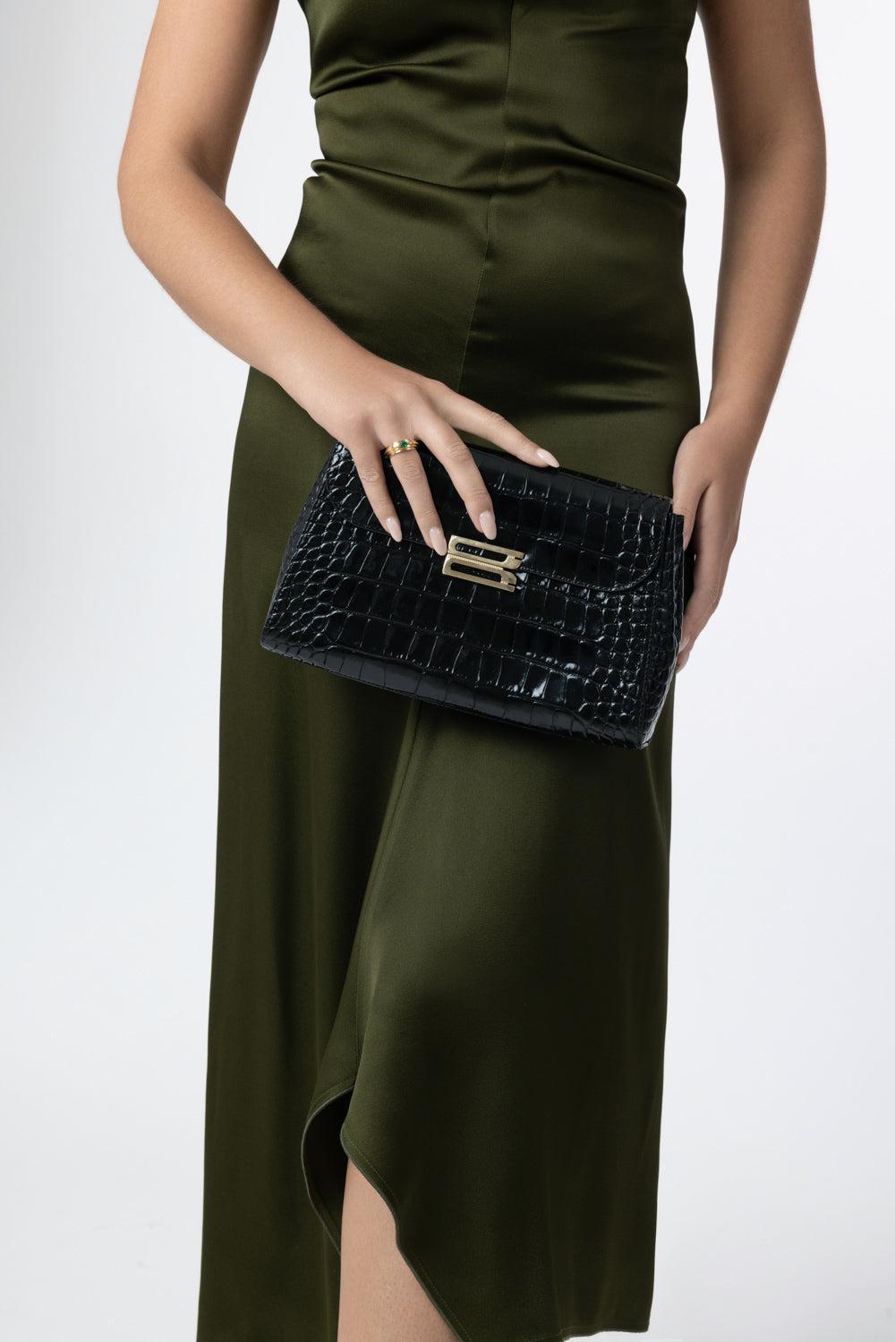  Dorian Trapeze Bag - Black-BLACK-HANDBAGSHOULDER-VICTORIA BECKHAM 