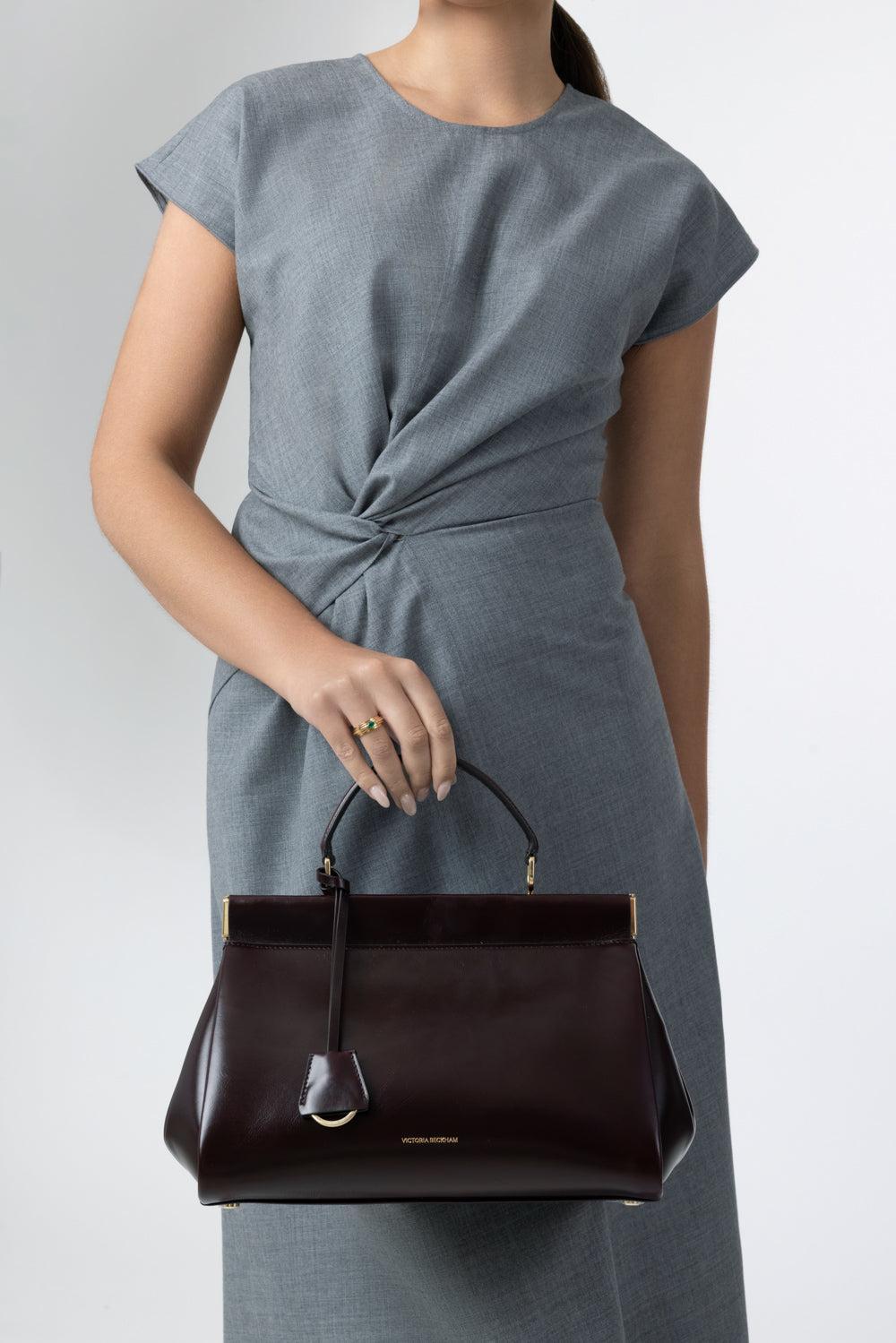  Sloane Frame Bag - Dark Burgundy-RED-HANDBAGTOP HANDLE-VICTORIA BECKHAM 