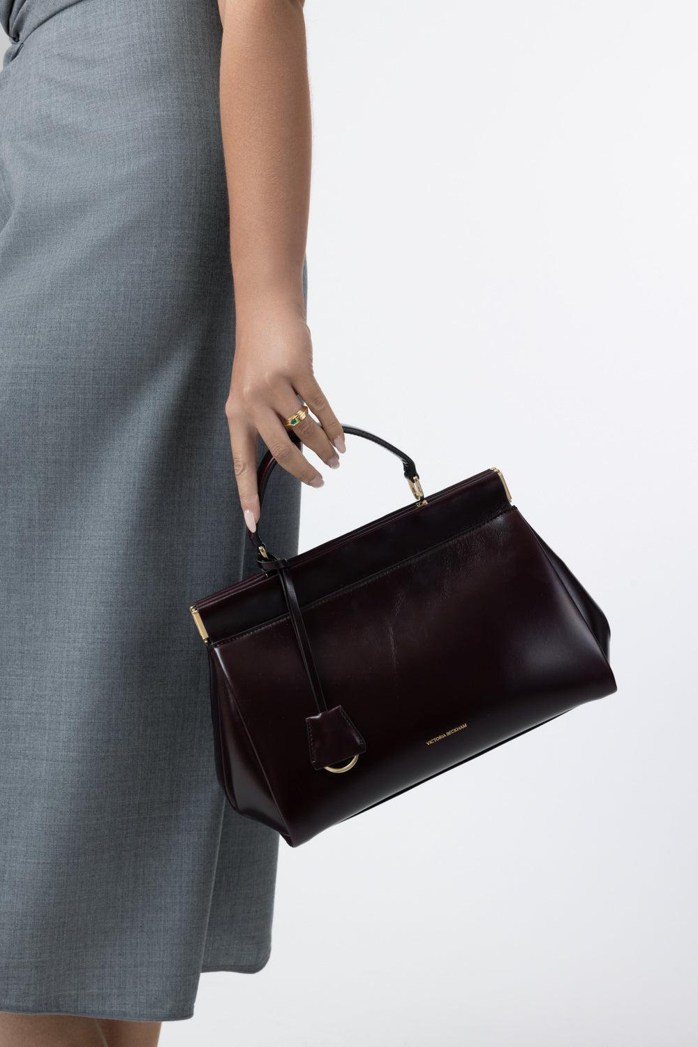  Sloane Frame Bag - Dark Burgundy-RED-HANDBAGTOP HANDLE-VICTORIA BECKHAM 