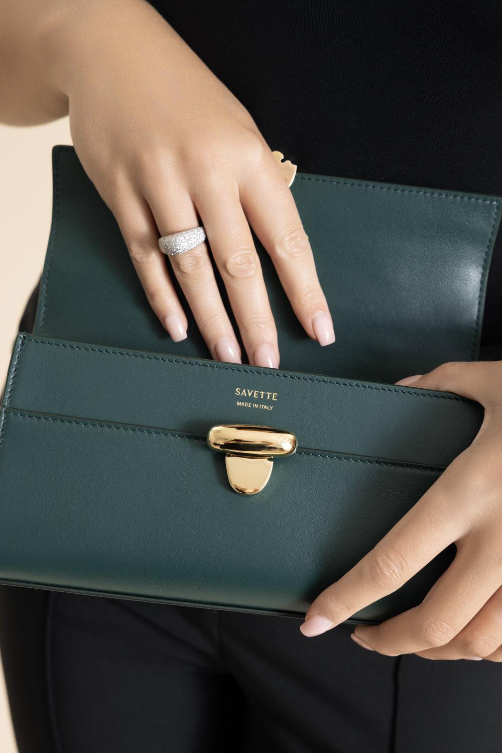 Symmetry Pochette Bag-PINE-HANDBAGCLUTCHES-SAVETTE