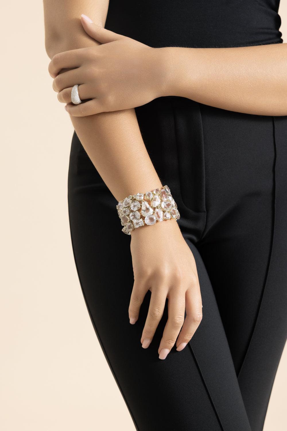 Kunzite Collection Bracelet-YELLOW GOLD-JEWELRYFINE JEWELBRACELET O-GRAZIELA