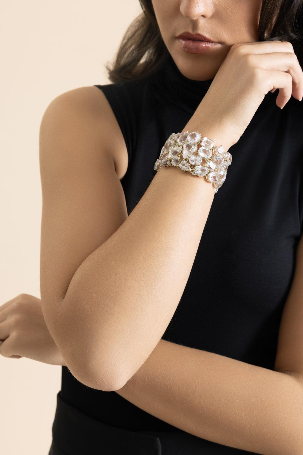 Kunzite Collection Bracelet-YELLOW GOLD-JEWELRYFINE JEWELBRACELET O-GRAZIELA