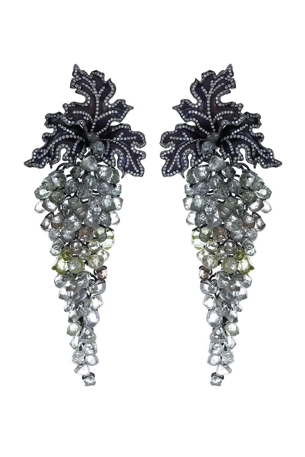 Diamond Elemento Earrings-TITANIUM-JEWELRYFINE JEWELEARRING-SABOO FINE JEWELS