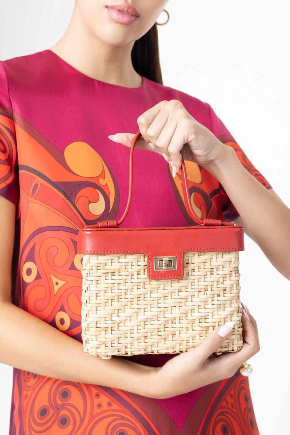 The Box Bag-RED-O/S-HANDBAGTOP HANDLE-POOLSIDE