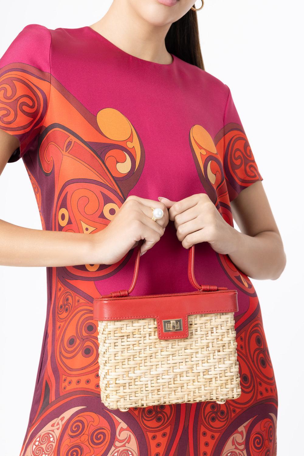 The Box Bag-RED-O/S-HANDBAGTOP HANDLE-POOLSIDE