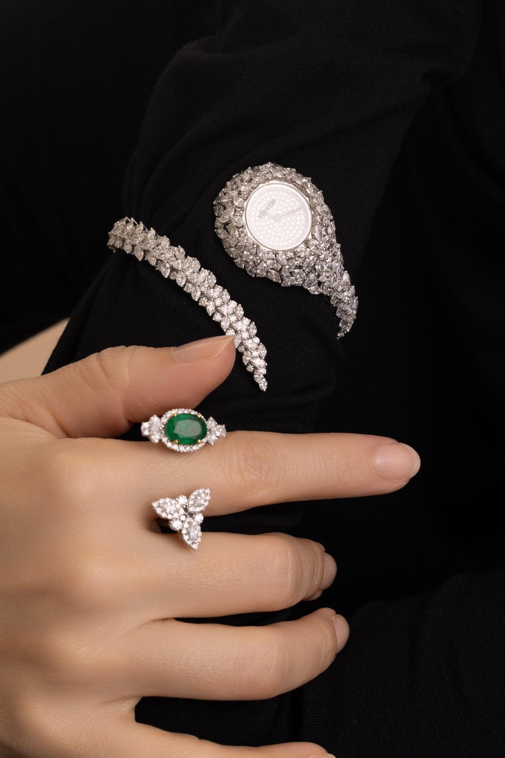 Diamond Wrap Y-Momento Watch-WHITE GOLD-ACCESSORIEWATCHES-YEPREM JEWELLERY