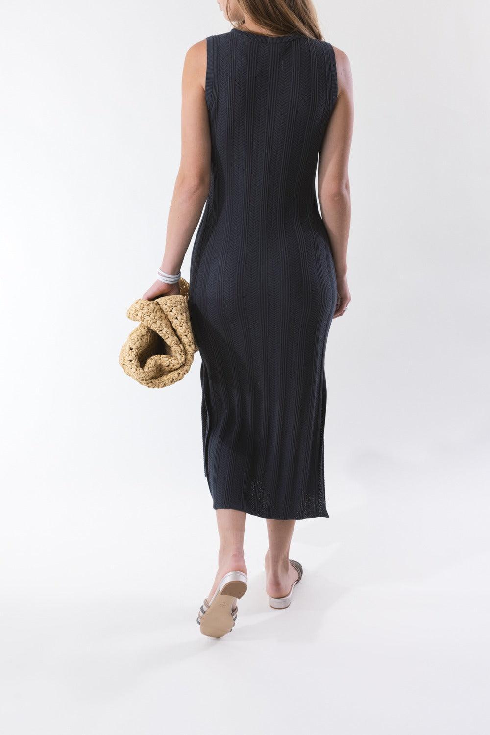 Sleeveless Slim Dress-SMLGGRY-XS-CLOTHINGDRESSCASUAL-ELEVENTY
