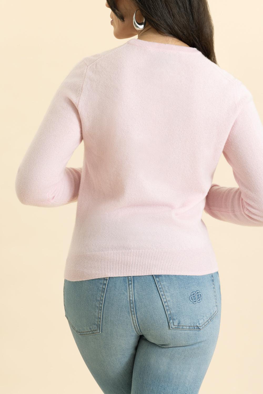 Ciao Bella Crewneck-PALE PINK-SML-CLOTHINGTOPSWEATER-LINGUA FRANCA