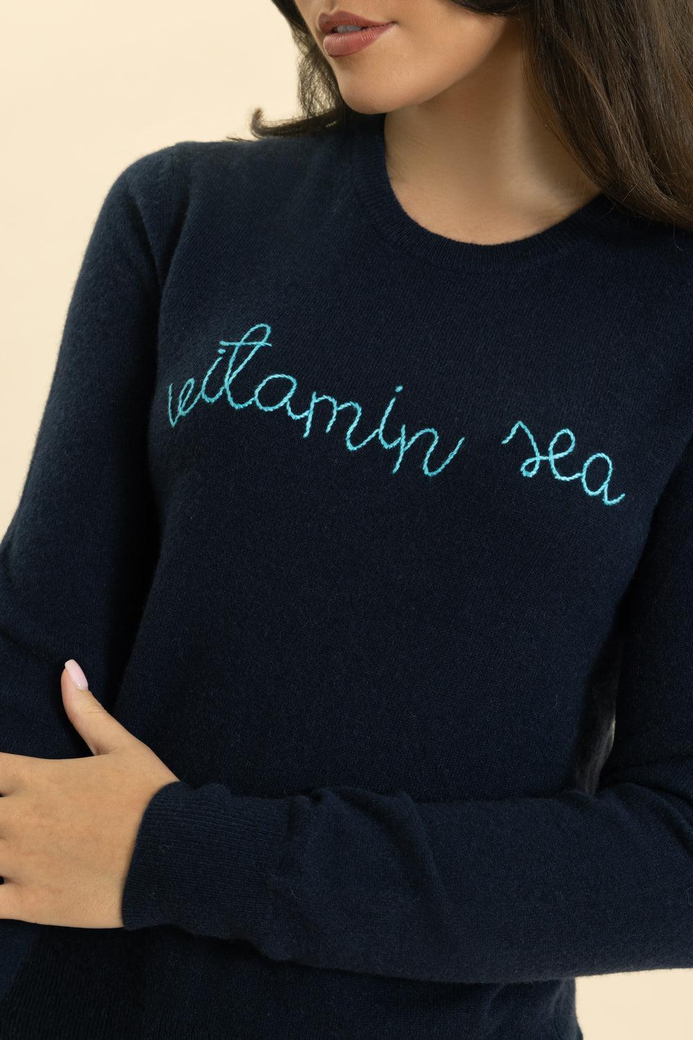 Vitamin Sea Crewneck-NAVY-XS-CLOTHINGTOPSWEATER-LINGUA FRANCA