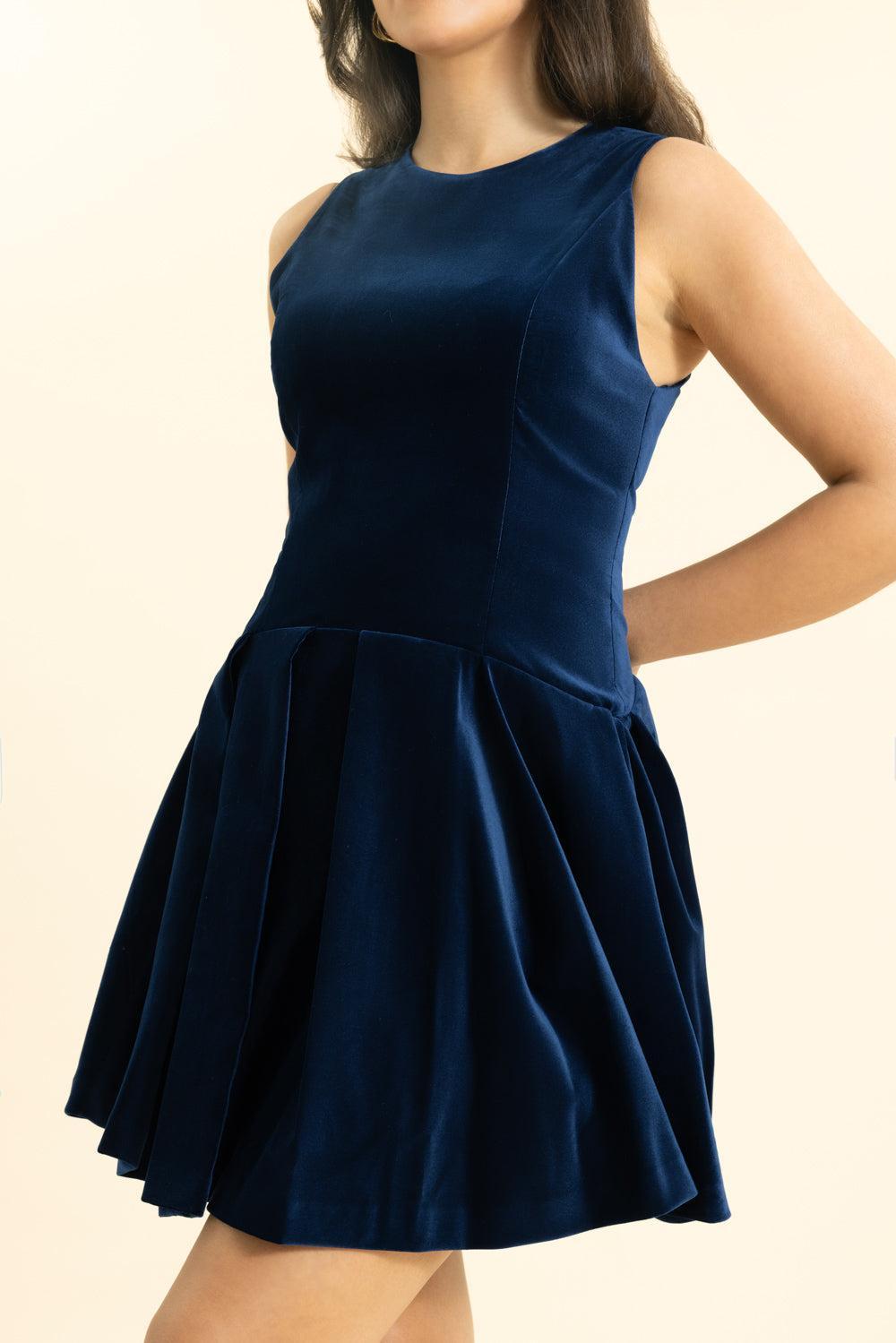 Adley Mini Dress-DKMDNBLU-0-CLOTHINGDRESSCOCKTAIL-ALICE & OLIVIA