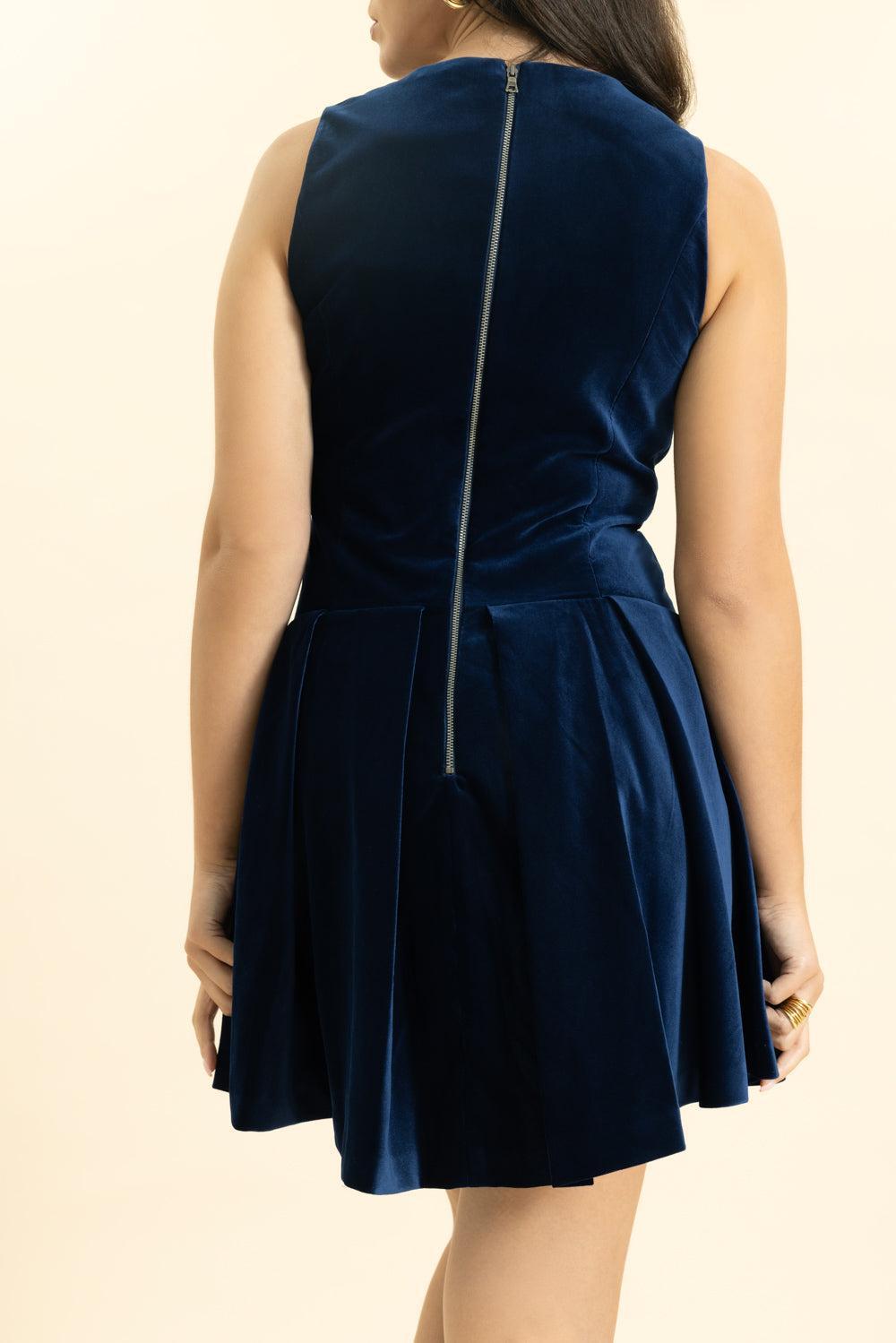 Adley Mini Dress-DKMDNBLU-0-CLOTHINGDRESSCOCKTAIL-ALICE & OLIVIA