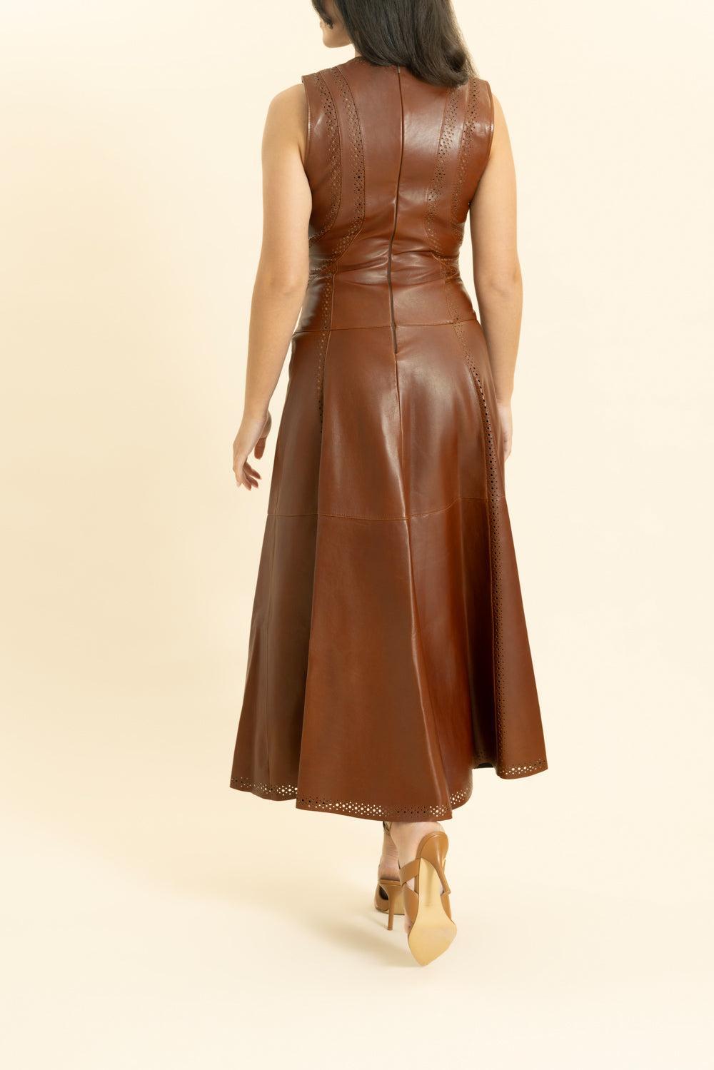 Juliette Midi Dress-WENGE-2-CLOTHINGDRESSCASUAL-ULLA JOHNSON