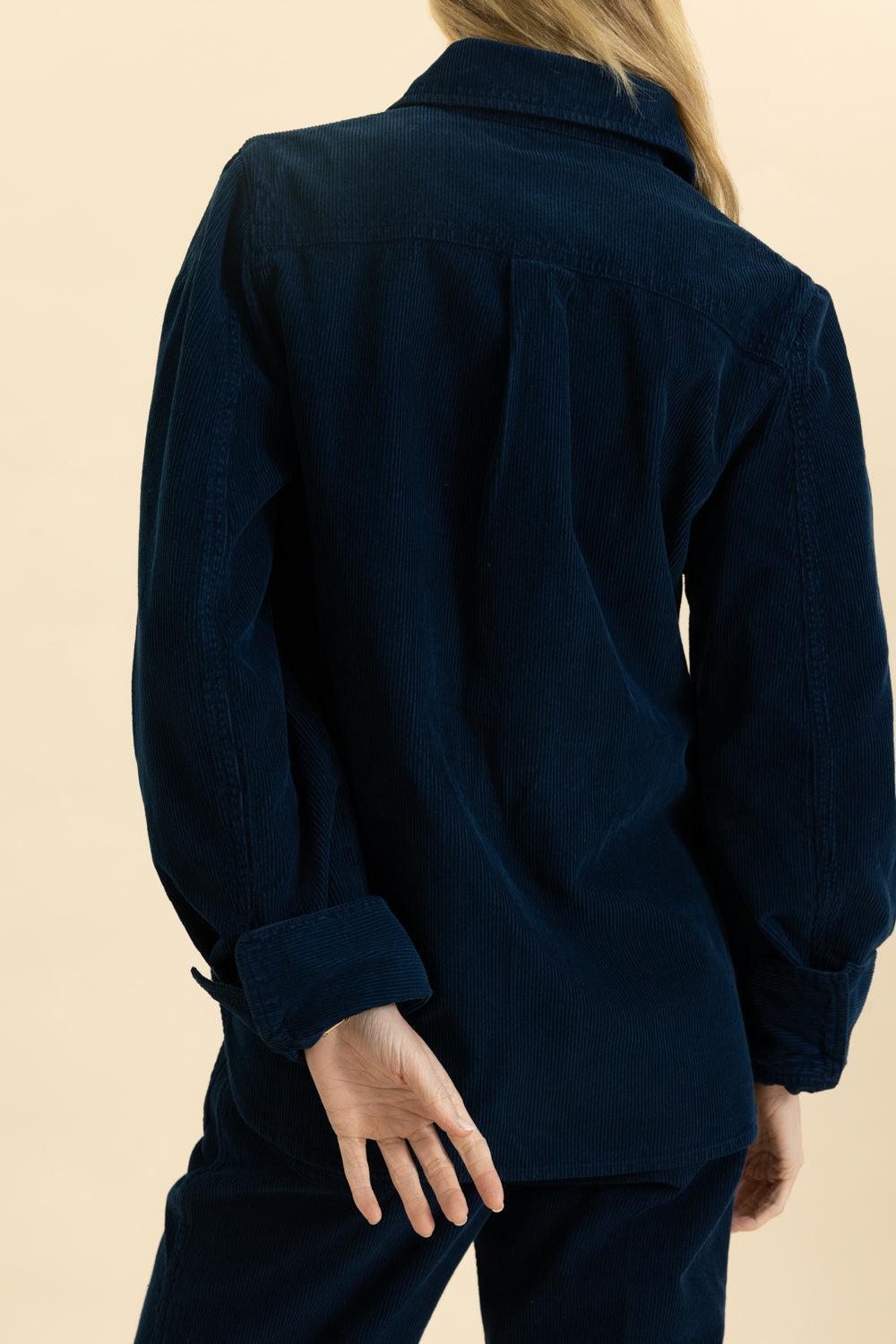 Shoulder Detail Slim Shirt-INDGGRDY-0-CLOTHINGTOPBLOUSE-VICTORIA BECKHAM