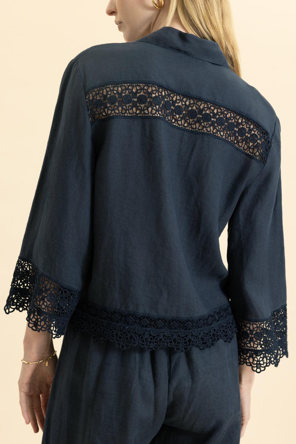 Natissa Blouse-NAVY-XS-CLOTHINGTOPBLOUSE-TEMPTATION POSITANO