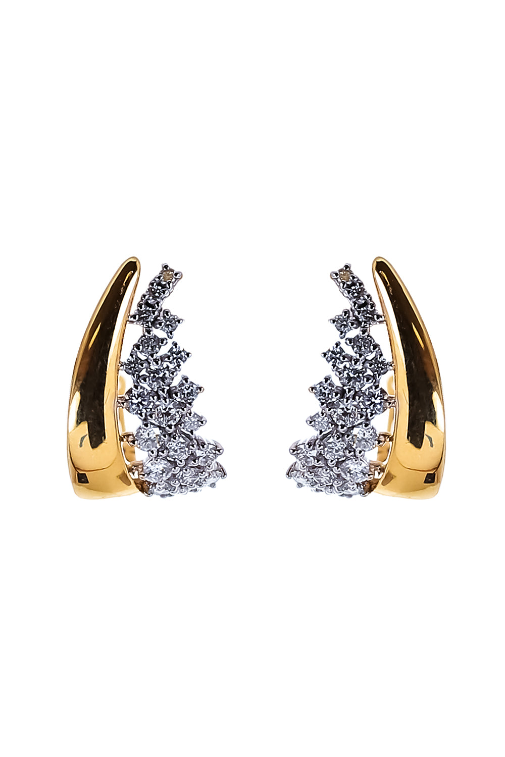 Diamond Section Earrings-YELLOW GOLD-JEWELRYFINE JEWELEARRING-SOFIA LAROUSSI