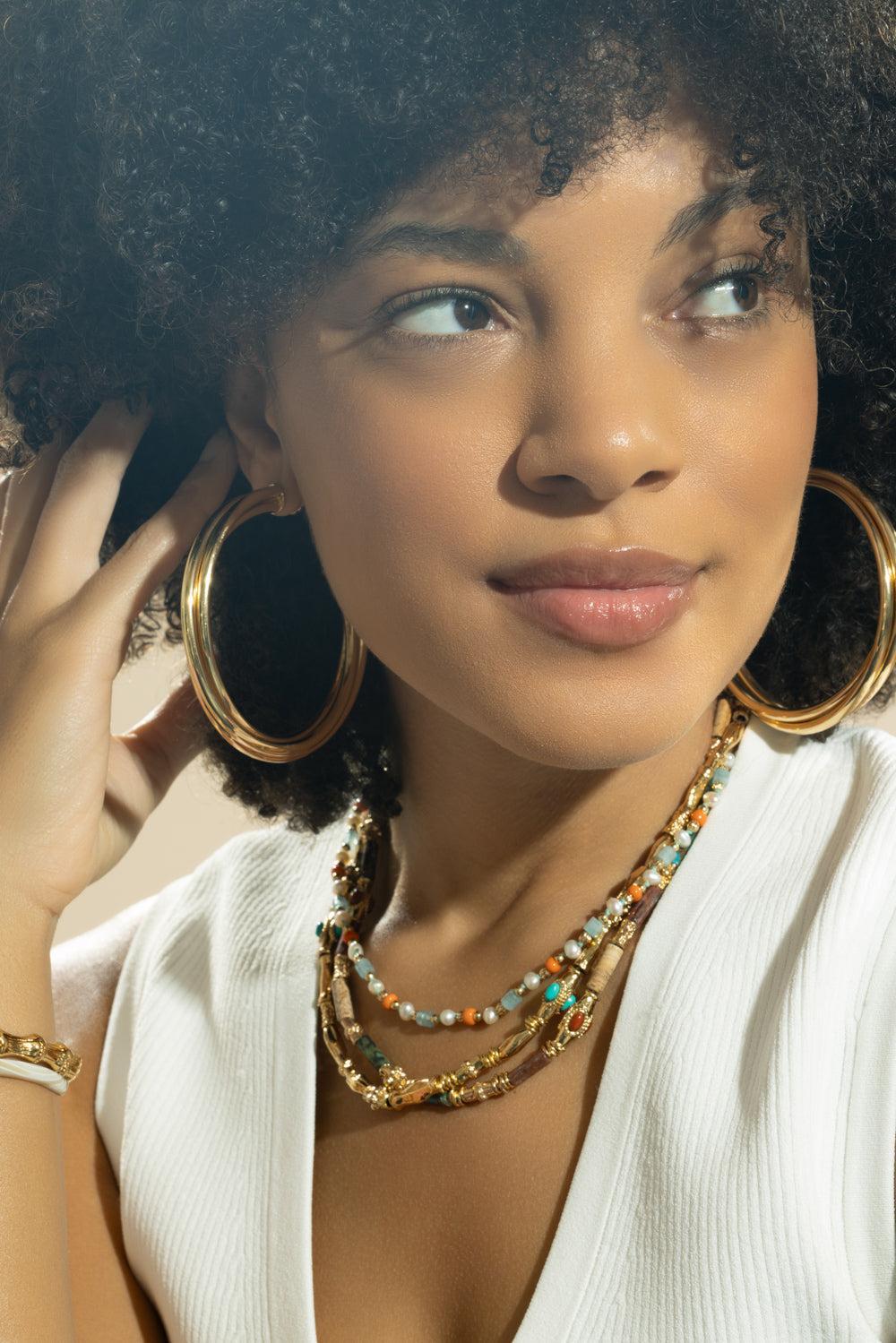 Large Atik Hoop Earrings-YELLOW-JEWELRYBOUTIQUEEARRING-GAS BIJOUX