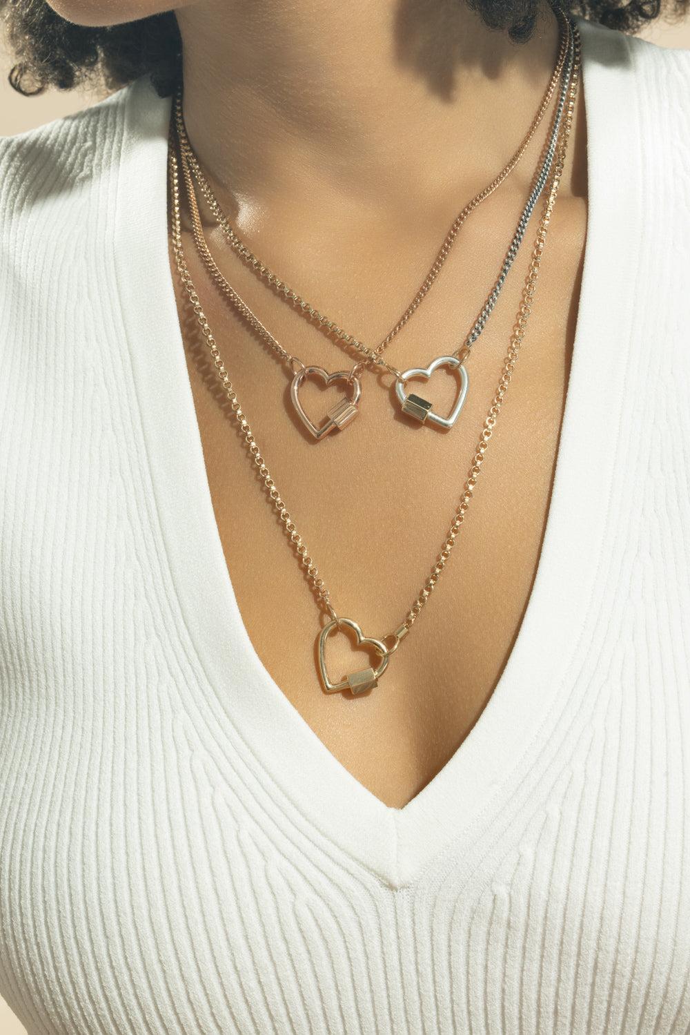 Heartlock Pendant - Rose Gold-ROSE GOLD-JEWELRYFINE JEWELPENDANT-MARLA AARON