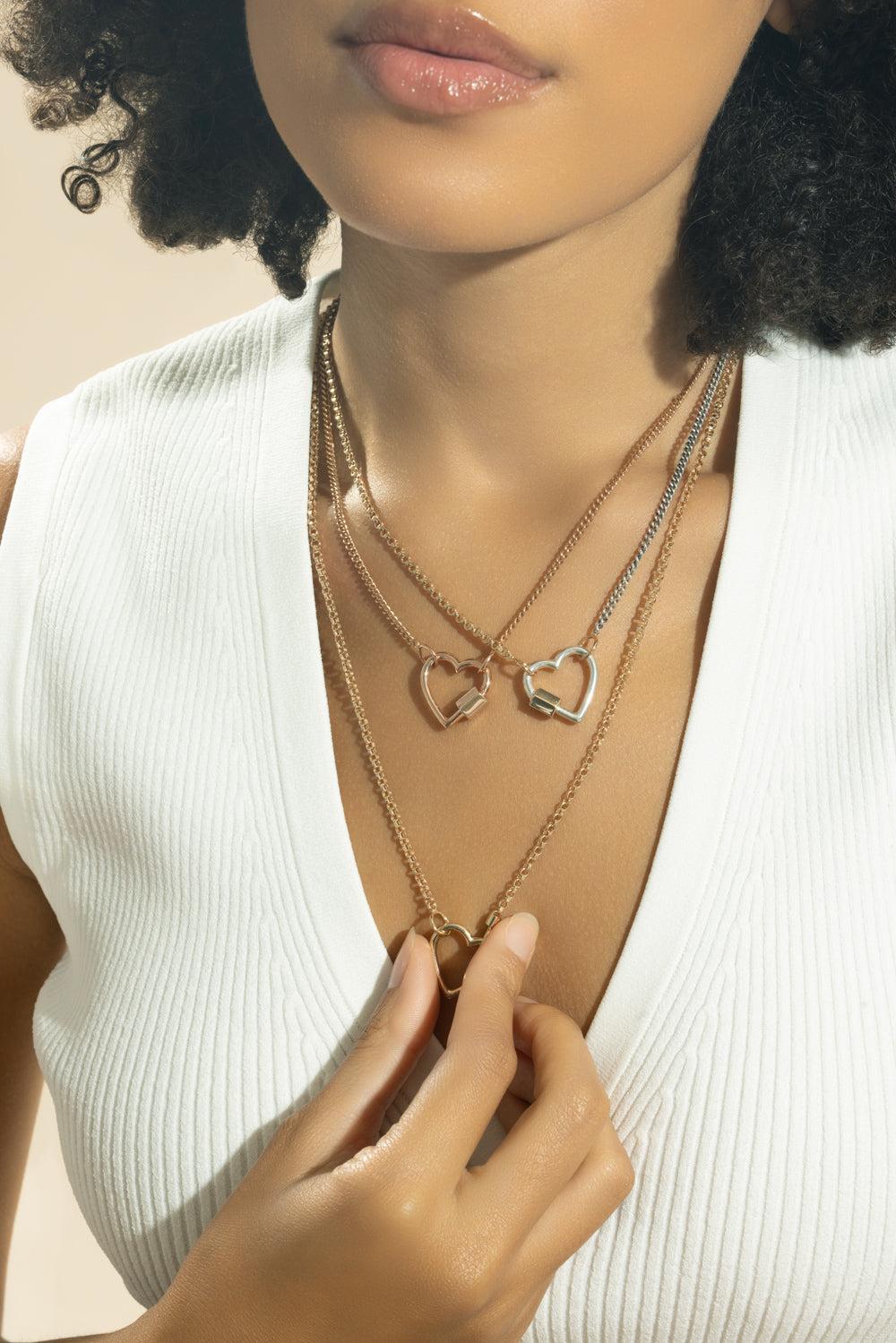Square Link Chain - Yellow Gold - 15in-YELLOW GOLD-15-JEWELRYFINE JEWELNECKLACE O-MARLA AARON