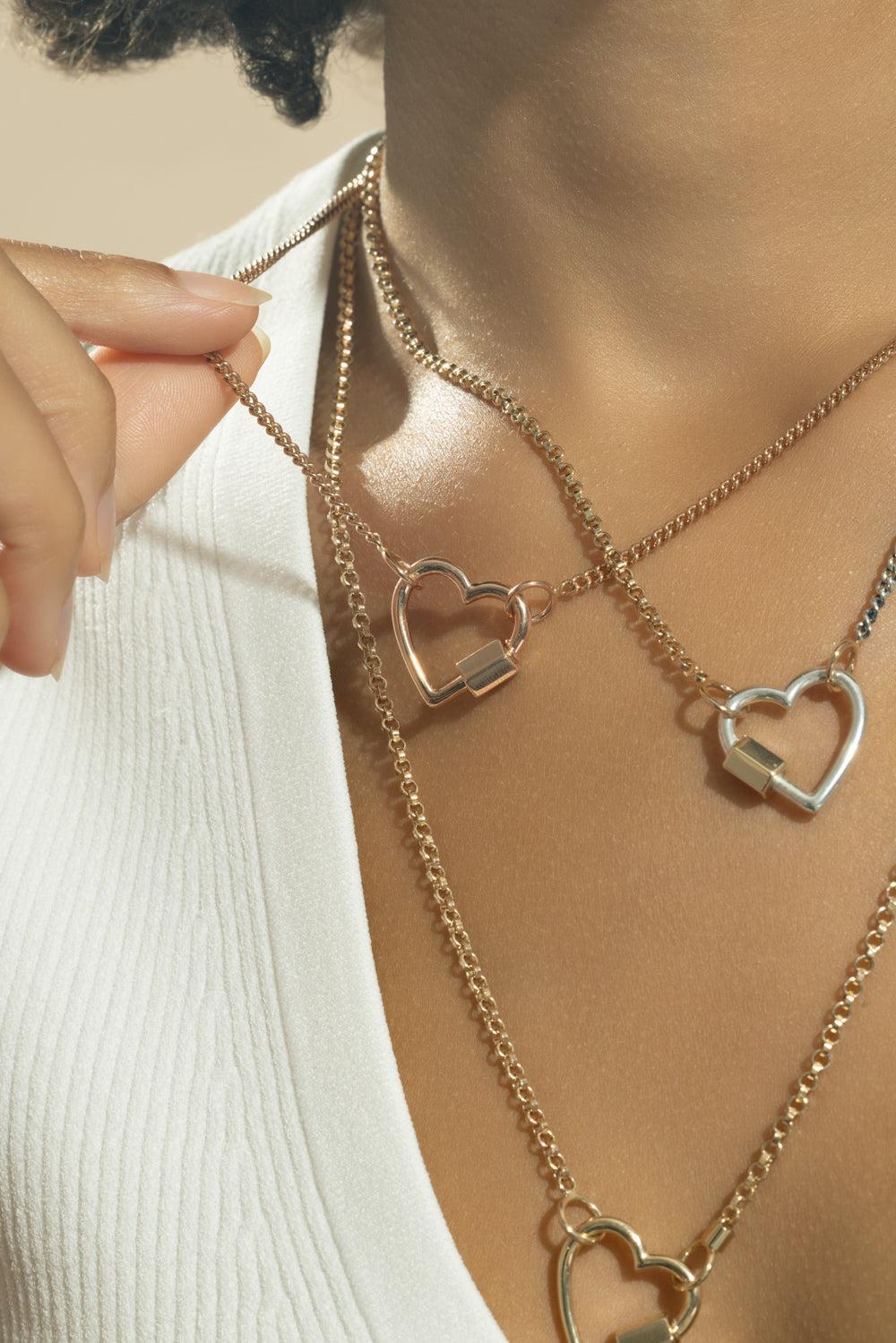 Heartlock Pendant - Rose Gold-ROSE GOLD-JEWELRYFINE JEWELPENDANT-MARLA AARON