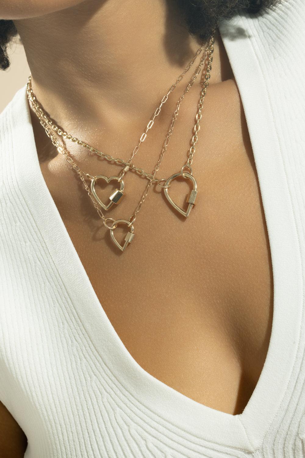 Droplock Pendant-YELLOW GOLD-JEWELRYFINE JEWELPENDANT-MARLA AARON